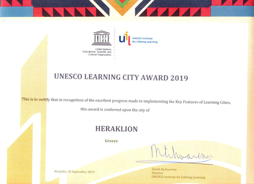 UNESCO LEARNING CITY AWARD 2019